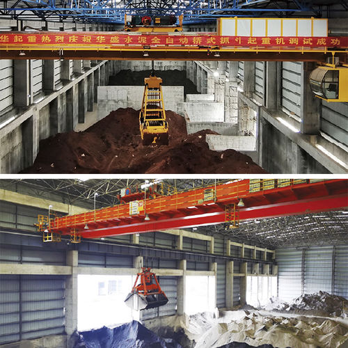 Double-girder overhead crane - Henan Weihua Heavy Machinery Co., Ltd - with grab / intelligent / for warehouse