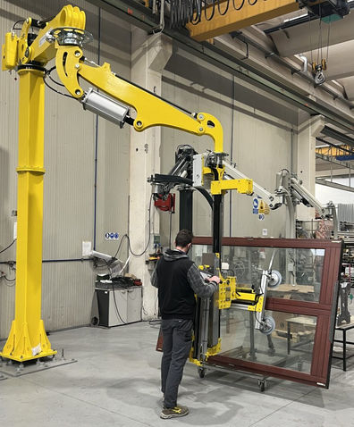 Pneumatic manipulator - FAMATEC - with suction cup / for glazing / for drums