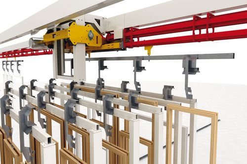 Chain conveyor - Cefla Finishing - monorail / overhead / loading