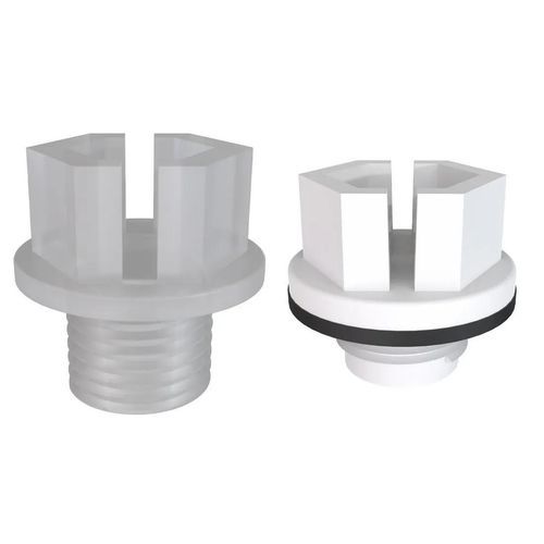 Cylindrical plug - SRTFUGP - Essentra Components - round / threaded / low-density polyethylene