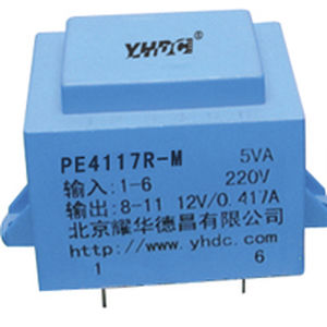 Electrical power supply transformer - PE4117R-M - YHDC Dechang Electric - encapsulated / single-phase / PCB
