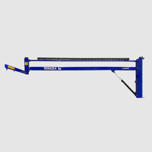 Ergonomic jib crane - TWINAXE - Engmar - rotating / height-adjustable / for welding