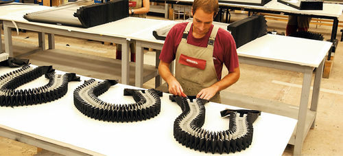 Polygonal protective bellows - Alteyco - rubber / accordion protection / for machines