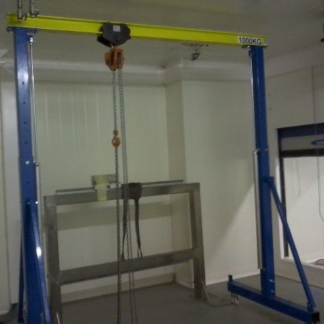 Gantry crane on casters - 36-1T25-S1 - ERIMAC - for workshops / steel