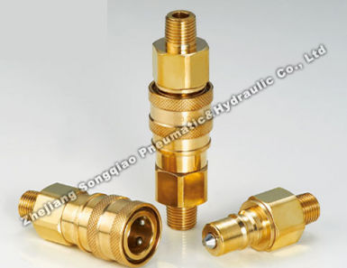 Quick coupling - LSQ-S8 series - Zhejiang Songqiao Pneumatic and Hydraulic Co.,Ltd - pneumatic / hydraulic / brass