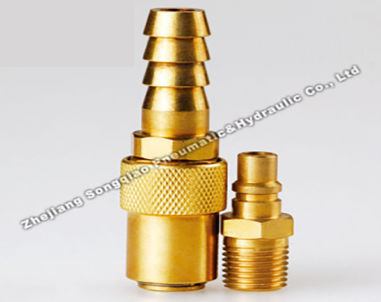 Quick coupling - LSQ-K series - Zhejiang Songqiao Pneumatic and Hydraulic Co.,Ltd - pneumatic / brass / modular