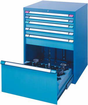 Storage cabinet - THURMETALL - with legs / with drawer / metal