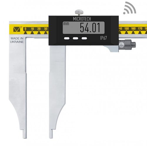 Digital caliper - MICROTECH - long jaw / wireless / IP67