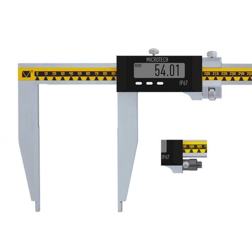 Digital caliper - MICROTECH - long jaw / with data output / wireless