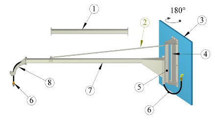 Wall-mounted jib crane - SA series - Teha - lifting / rotary