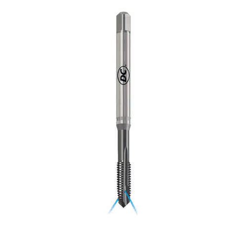 Through-hole machine tap - Q323VS-4 - DC SWISS SA - monobloc / straight flute / HSSE-PM