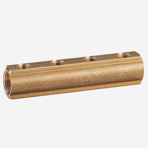 Multi-channel manifold - R551 series - Giacomini - brass / female thread
