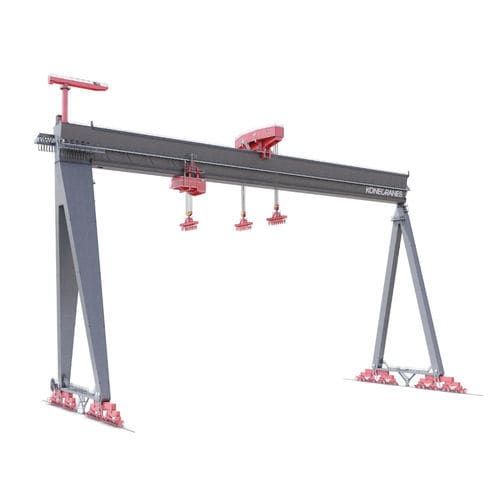 Rail-mounted gantry crane - Goliath - Konecranes - for ship loading / overhead / steel