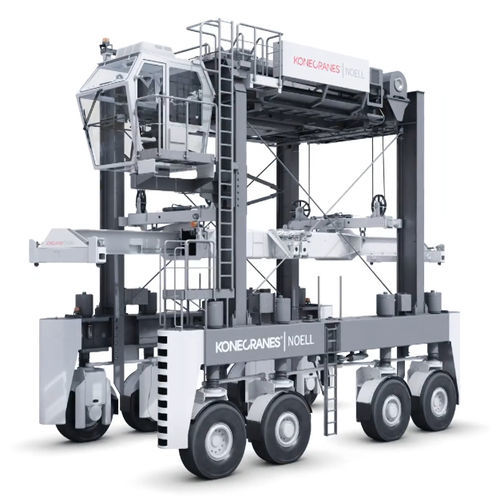 Container handling straddle carrier - Konecranes - electric / diesel engine