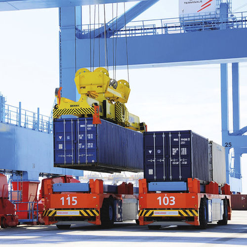 Container handling AGV - Lift AGV - Konecranes - transfer / transport / lifting