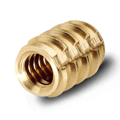 Threaded insert - 10015L36-60BR - Yardley Products - self-tapping / brass / round