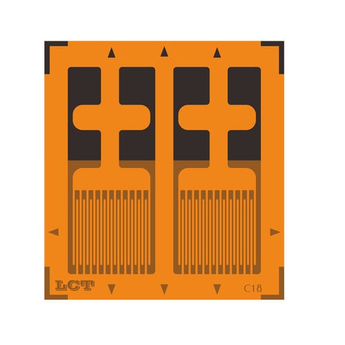 Thin-film strain gauge - CF350-2FB-A - Xiamen Loadcell Technology Co.,Ltd. - parallel dual-grid / for stress analysis / for force measurement