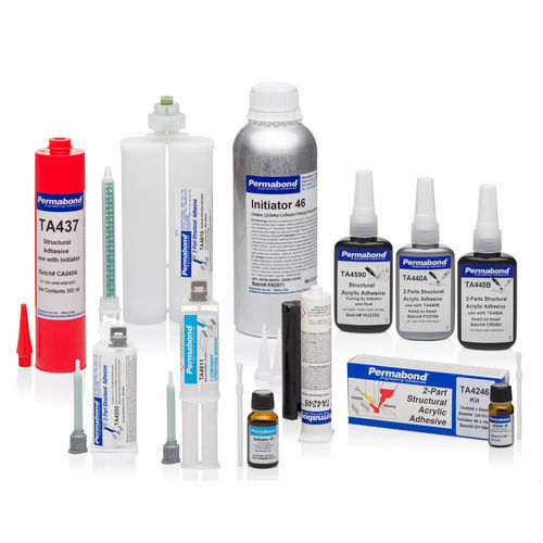 Acrylic adhesive - TA4611 series - Permabond - for metal / single-component / for bonding