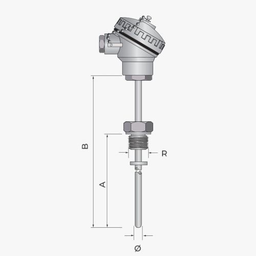 RTD temperature probe - MODELO 512 - MESEL S.L - Pt100 / Pt1000 / type J thermocouple