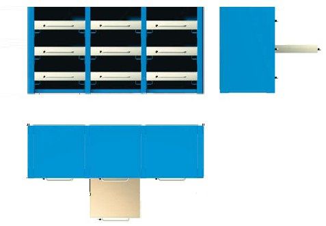 Workshop shelving - EP series - SARRALLE - with drawers / light-duty / for heavy loads