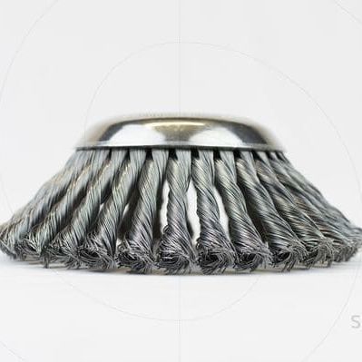 Knotted wheel brush - CEPILLOS SACEMA - weeder / metal