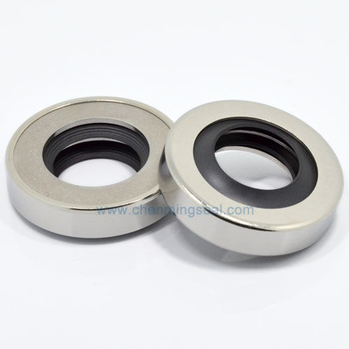 Double lip seal - DEL series - Ningbo Chenming Seals Manufacturing Co., Ltd. - stainless steel / PTFE / circular