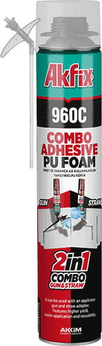 Polyurethane adhesive - 960C Combo - Akkim Yapı Kimyasalları San. ve Tic. A.Ş. - for metal / for wood / foam