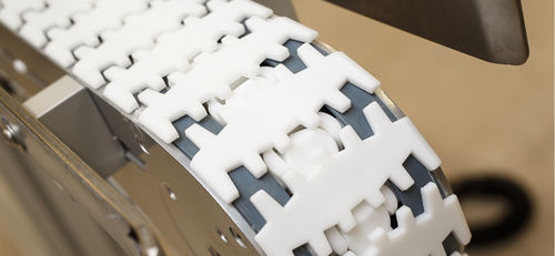 Steel conveyor chain - modular automation GmbH - flat top / flexible / large