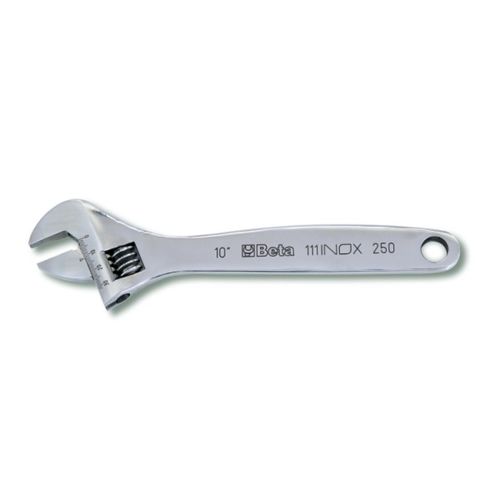 Anti-corrosion adjustable wrench - 111INOX series  - Beta Utensili - stainless steel / adjustable