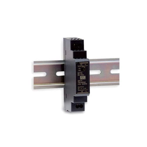DIN rail power supply - HDR-15 series  - Mean Well - AC/DC / single-output / with short-circuit protection