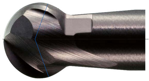 Ball nose milling cutter - VF2WB series - MITSUBISHI MATERIALS - solid / form / 2-flute
