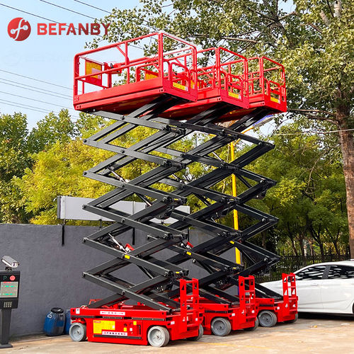 Mobile scissor lift platform - BEFANBY - battery-powered / hydraulic / workshop