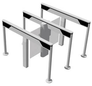 Half-height turnstile - SlimLane 945 Twin - AUTOMATIC SYSTEMS
