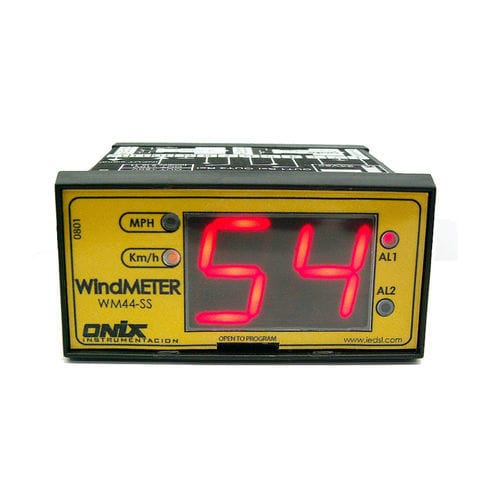 Wind speed indicator WM44 SS V3 IED COMPANY digital LED panel mount