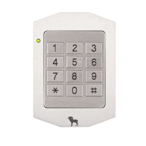 12-key keypad - Alphatronics - wall-mounted / membrane / stainless steel