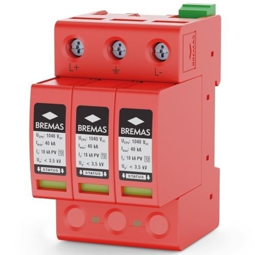 Type 2 surge protector - SAPV100T2R - BREMAS BETTER SWITCHES - class II / remote signaling / for photovoltaïc installations