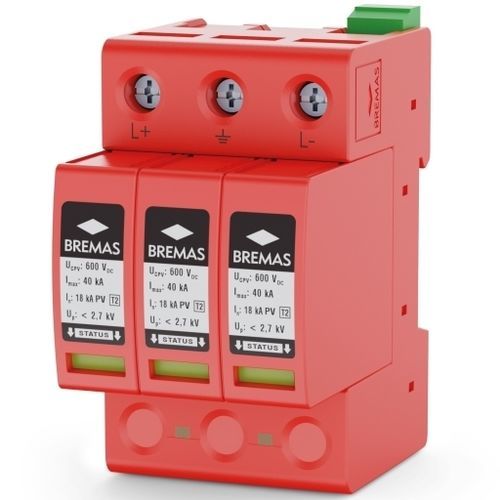 Type 2 surge protector - SAPV060T2R - BREMAS BETTER SWITCHES - class II / remote signaling / for photovoltaïc installations