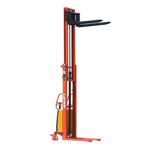 Semi-electric stacker truck - SPN series - Zhejiang Jialift Warehouse Equipment Co., Ltd - walk-behind / 12 V / transport