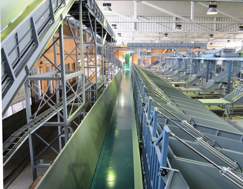 Chain conveyor - Valvan Baling Systems NV - roller / belt / horizontal