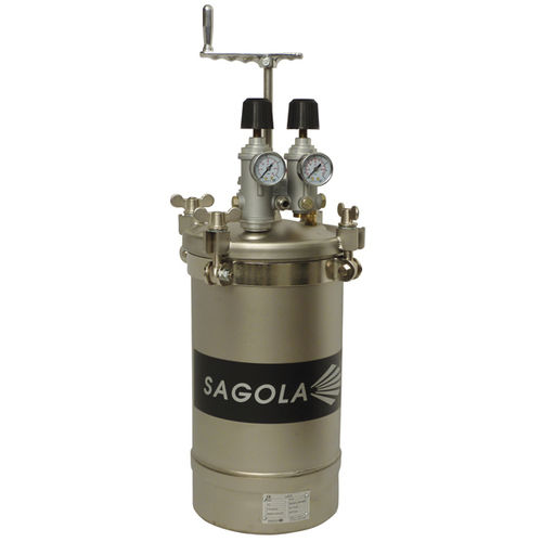 Paint tank - 6110 INOX - SAGOLA S.A.U. - stainless steel / industrial / vertical