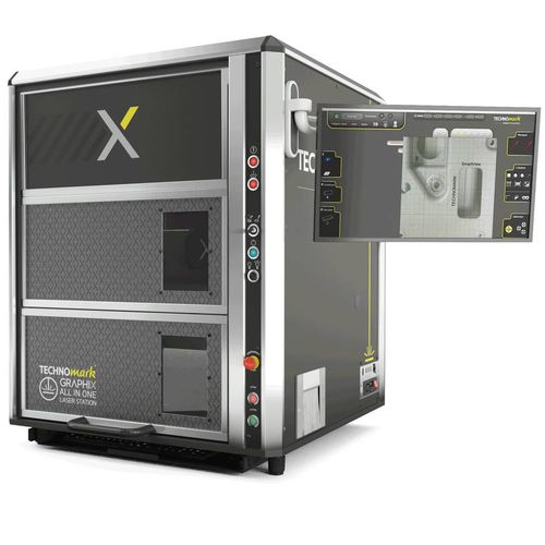 Fiber laser marking workstation - Graphix  - Universal Marking Systems - metal / compact / industrial