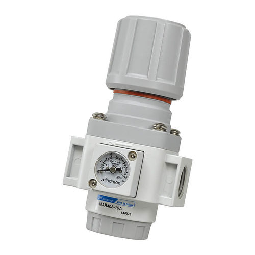 Air pressure regulator - MAR403 - Mindman Industrial - single-stage / industrial / with pressure gauge