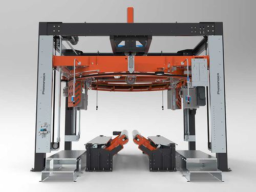 Axial stretch wrapping machine - Raptor - Pamminger Verpackungstechnik Ges mbH - horizontal / fully-automatic / for cylindrical products