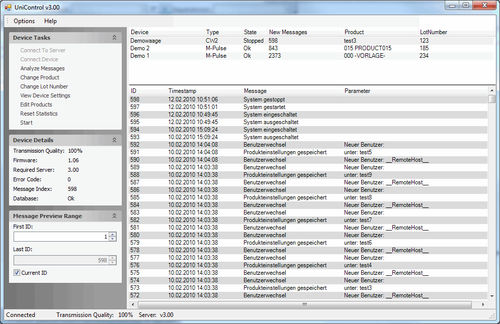 OPC software - Pulsotronic-Anlagentechnik GmbH - reporting / configuration / storage
