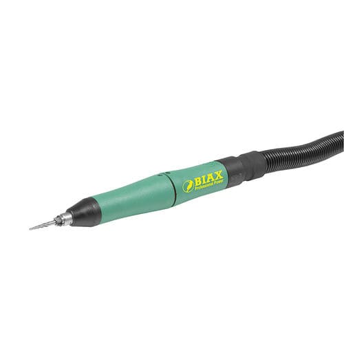 Pneumatic portable grinder - TSD 385 - BIAX - Schmid & Wezel GmbH - straight / rear exhaust / turbine