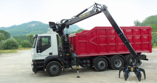 Truck-mounted crane - W 150 S3 - BOB SISTEMI IDRAULICI SPA - folding / lifting / hydraulic