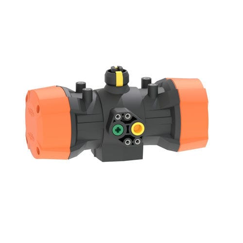 Pneumatic valve actuator - 198155 series - GF Piping Systems - rotary / double-acting / ISO 5211