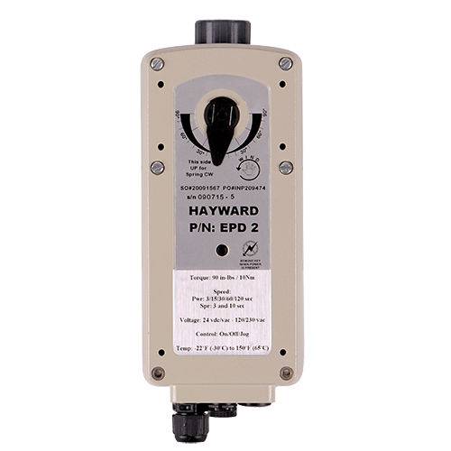 Electric valve actuator - EPD series - Hayward Industries, Inc. - rotary / aluminum / spring-return