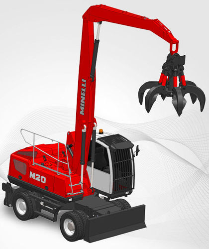 Rubber-tired material handler - M20 - OFFICINE MINELLI SRL - hydraulic