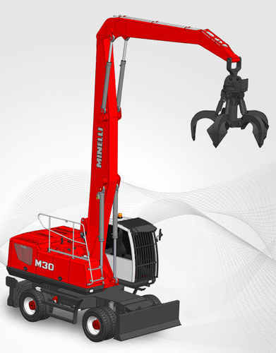Rubber-tired material handler - M30 - OFFICINE MINELLI SRL - hydraulic